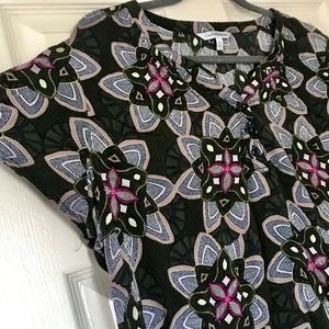 60's Floral Print Blouse